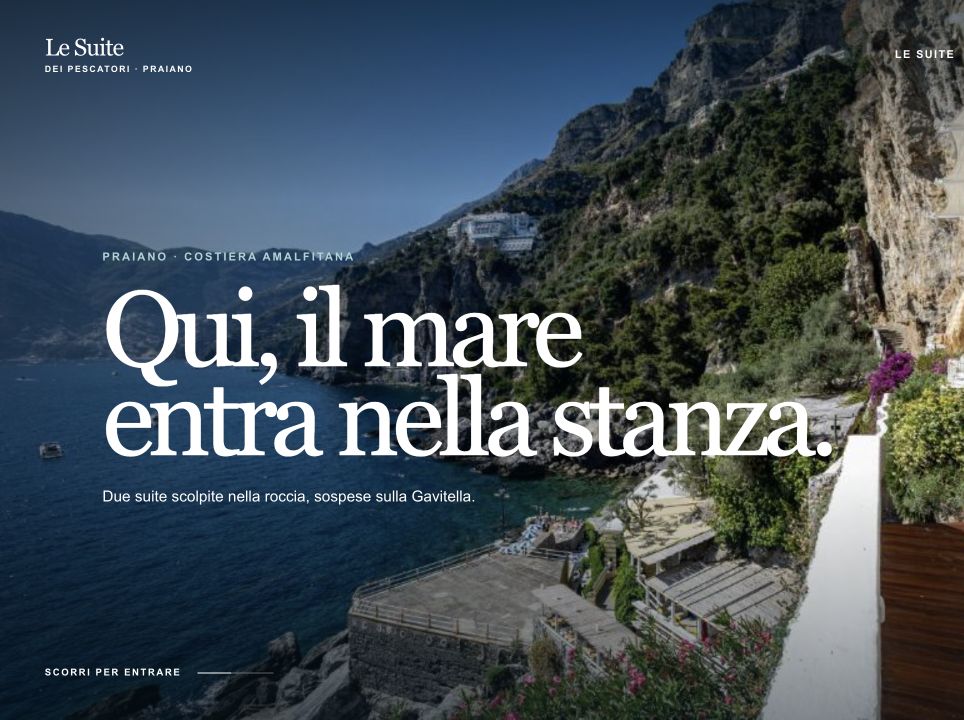Homepage del progetto Le Suite dei Pescatori a Praiano